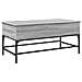 Tavolino Grigio Sonoma 100x50x45 Cm Legno Multistrato E Metallo - Foto miniatura 2