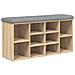 Panca Porta Scarpe Rovere Sonoma 102x32x50 Cm Legno Multistrato - Foto miniatura 2