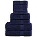 Set ASciugamani SOLUND 8 pz Blu Navy 600 gsm - Foto miniatura 1