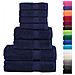 Set ASciugamani SOLUND 8 pz Blu Navy 600 gsm - Foto miniatura 2