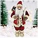 Statuina Babbo Natale Rosso Statuetta 40cm Vestiti In Tessuto Addobbo Natalizio - Foto miniatura 1