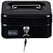 BLACK+DECKER Cassetta Portavalori Nera Cassaforte con 2 Chiavi e 6 Scomparti - Foto miniatura 1