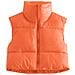 Gilet Invernale Con Colletto Da Donna, Arancione, Taglia M - Foto miniatura 1