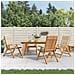 Sedie da Giardino Reclinabili con Cuscini 4 pz in Legno di Teak - Foto miniatura 8
