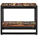 Tavolino Salotto Multicolore 50x50x38cm Legno Massello Recupero - Foto miniatura 8