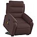 Poltrona Alzapersona Massaggio Elettrica Marrone Scuro Tessuto - Foto miniatura 3