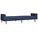 Divano Letto a 2 Posti Blu in Tessuto - Foto miniatura 6