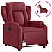 Poltrona Elettrica Reclinabile Rosso Vino in Tessuto - Foto miniatura 1