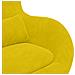 Poltrona a Uovo  con Poggiapiedi in Velluto Giallo - Foto miniatura 7