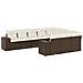 Set Divani da Giardino 10pz con Cuscini in Polyrattan Marrone - Foto miniatura 1