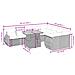 Set Divano da Giardino 10 pz con Cuscini Grigio in Polyrattan - Foto miniatura 3