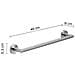 Portasalviette 45 Cm Da Muro In Acciaio Inox Aisi 304 5021-45 Serie Project Satinato - Foto miniatura 2