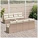 Set Divano da Giardino 9 pcs Beige e Crema 55 x 55 x 37 cm - Foto miniatura 3