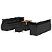 Set Divano da Giardino 11 pcs Nero Poly Rattan - Foto miniatura 1