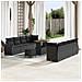 Set Divano da Giardino 11 pcs Nero Poly Rattan - Foto miniatura 2