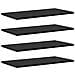 Scaffale 4 pcs Nero 60 x 30 x 1.5 cm Legno multistrato - Foto miniatura 1