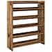 Scarpiera Legno Antico 80x25x100 cm in Legno Multistrato - Foto miniatura 1