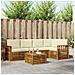 Set divani 6 pcs Naturale e Crema Legno di Acacia Massello - Foto miniatura 2