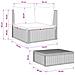 2 pz Set Lounge in Rattan con Cuscini GENDT Rattan naturale - Foto miniatura 9