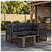 Set Divano da Giardino 5 pz Grigio polyrattan - Foto miniatura 8