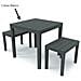 Set da Giardino 2 Panchine 1 Tavolo Bianco - Modello Papua - Foto miniatura 1