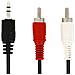 Cavo Adattatore Audio Jack 3.5 Mm / Rca Stereo Maschio, 2.5 M - Foto miniatura 1