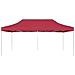 Gazebo Professionale Pieghevole in Alluminio 6x3 m Rosso Vino - Foto miniatura 4