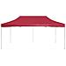Gazebo Professionale Pieghevole in Alluminio 6x3 m Rosso Vino - Foto miniatura 5