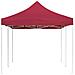 Gazebo Professionale Pieghevole in Alluminio 6x3 m Rosso Vino - Foto miniatura 6
