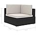 Set Divani Da Giardino 4 Pz Con Cuscini In Polyrattan Nero - Foto miniatura 4
