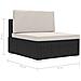 Set Divani Da Giardino 4 Pz Con Cuscini In Polyrattan Nero - Foto miniatura 6