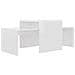 Set Tavolini da Salotto Bianco Lucido 100x48x40 cm Multistrato - Foto miniatura 2