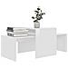 Set Tavolini da Salotto Bianco Lucido 100x48x40 cm Multistrato - Foto miniatura 3