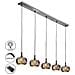 Sospensione A Soffitto In Cristallo Dimmerabile A 5 Luci Con Telecomando Cromo, Specchio, G9 - Foto miniatura 1