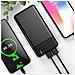 Batteria Da Viaggio 20000mah 2 Uscite Usb 2.4a Compatto E Leggero Nero - Foto miniatura 9