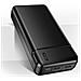 Batteria Da Viaggio 20000mah 2 Uscite Usb 2.4a Compatto E Leggero Nero - Foto miniatura 3