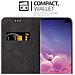 Custodia Compatibile Con Samsung Galaxy S10 Plus In Oro Rosato Nero - Coperchio Protettiva Con Chiusura Magnetica, Funzione Stand E Tasca Per Le Carte - Foto miniatura 3