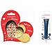Kit Biscotti Con Cuore In Rilievo + Penna Al Cioccolato Blu Notte - Foto miniatura 1