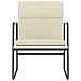Sedia Lounge Crema 55x64x80 Cm In Similpelle - Foto miniatura 3