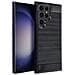 Custodia B-case Tpu Silicone Cover Case Per Samsung Galaxy S23 Ultra S918 Carbon Metal Black - Foto miniatura 1