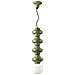Sospensione Vintage Decò Copacabana 4 Moduli Ceramica Verde 1 Luce E27 - Foto miniatura 1