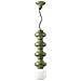 Sospensione Vintage Decò Copacabana 4 Moduli Ceramica Verde 1 Luce E27 - Foto miniatura 4