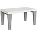 Tavolo Allungabile 90x160/420 Cm Spimbo Mix Piano Bianco Frassino - Gambe Noce - Bianco Frassino /cemento - Foto miniatura 4