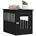 Gabbia Cani Da Arredamento Nera 55x75x65cm Legno Multistrato - Foto miniatura 3