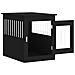 Gabbia Cani Da Arredamento Nera 55x75x65cm Legno Multistrato - Foto miniatura 5