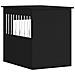Gabbia Cani Da Arredamento Nera 55x75x65cm Legno Multistrato - Foto miniatura 8