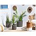 Set Di 3 Vasi Per Piante Rattan Sintetico Marrone Nikiti - Foto miniatura 1