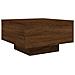 Tavolino Da Soggiorno Con Luci Led Rovere Marrone 55x55x31 Cm - Foto miniatura 3