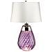 Lampada Da Scrivania Contemporanea Lena In Metallo Vetro Viola Prugna 1 Luce E27 - Foto miniatura 1