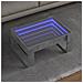 Tavolino Da Salotto Con Led Infinity Grigio Cemento 70x53x30 Cm - Foto miniatura 1